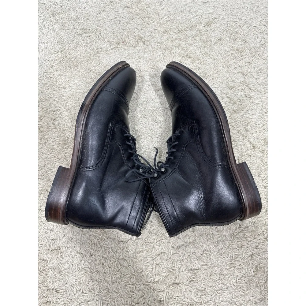 Johnston & Murphy XC Flex Sheepskin Leather Side Zip Lace Up Ankle Boots Mens 10